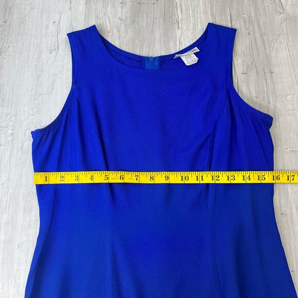 Vintage Y2K Sleeveless Crew Neck Knee Length Sheath Dress Size 6P Petite - Picture 9 of 14
